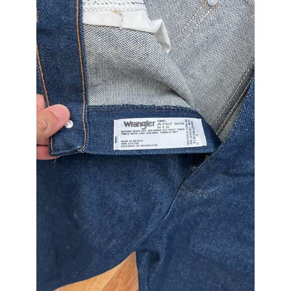 Wrangler Jeans Men Blue Cowboy Cut Denim34x32 - Picture 2 of 3